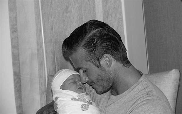 David Beckham and daughter Harper Seven posted on Twitter by Victoria Beckham