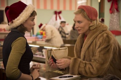 Cate Blanchett just can't resist Rooney Mara in a Santa hat