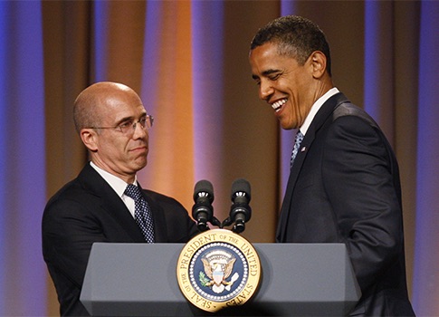 Jeffrey Katzenberg with President Obama